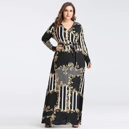 L-4XL ECOBROS 2020 Kobieta Lato Moda Z Długim Rękawem Sukienka Loose Long Plus Size Women Beach Odzież Dress Vestidos X0521