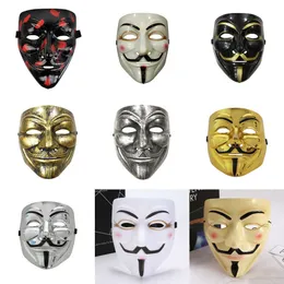 TIKTOK V wie Vendetta Maske Fawkes Anonymous Requisiten Halloween Kostüm Cosplay Party Gruselige Horrorfilme Erwachsener Clown Killer Unisex Kostüm Ball Gesichtsmasken G84C3DB
