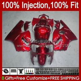 100% FIT Injektion för Kawasaki Metal Röd Ny ZX1200 C ZX 1200 12R 1200cc 00 01 48HC.10 ZX 12 R ZX12R 00 01 ZX-12R 2000 2001 OEM Fairing Kit