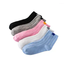 Socks & Hosiery 5pairs/lot=10pieces 2021 Women Cotton Summer Short Rainbow Stripes Lot1