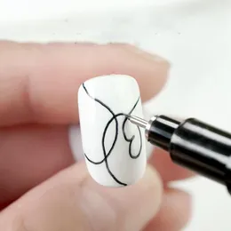 Nail Brushes 1pcs Art Graffiti Pen Black Color UV Gel Polish Design Dot Painting Detailing DIY Adorn ToolsNail