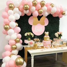 Party Decoration Glitter Confetti Fylld Latex Ballonger Kedja Garland Arch Kit Bröllop Baby Shower Birthday Supplies Air Globos