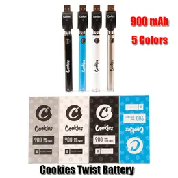 Twist Batteri SF Slim 900MAH Bottom 3.3-4.8V Förvärm VV VAPE PEN Batteri USB-laddare kit för 510 tjock oljekassett