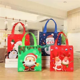 Julklapp Packaging Bag Non Woven Handväska Santas Bag Large Candy Claus Bags Xmas Present Santa Sacks för festival dekoration llb9532