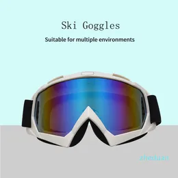 Skidglasögon Vintermotorcykel Snö Sport Cross-Country Snowmobile Goggle Solglasögon Anti-Fog UV-män Utbytbara linsglasögon