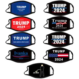 Vuxna Svart bomullsmask 2024 USA: s presidentval levererar dammsäker andningsbar tvättbar munskydd Trumpmasker