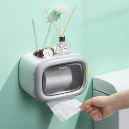 Uchwyty do papieru toaletowego 3 kolory Uchwyt kreatywny Wodoodporna skrzynka do przechowywania tkanki stojak na ścianie do toalety łazienki