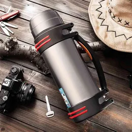 Efficient Insulation Thermos Travel Hiking Office Stainless Steel Thermo Cup Leakproof Portable High Capacity Coffee Vacuum cup 210913