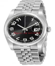 Unisex's Watches Mechanical 36mm 116234 Arabic Black Dial Silver Asia 2813 Automatic Jubilee Bracelet Luxury Men's Wristwatches Original Box