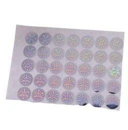 2021 Custom Hologram Sticker Silver Laser Material Adhesive Etikett Utskrift Vänligen ange logotyp Välj U Want Size Kontakta mig Få pris