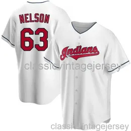Kyle Nelson #63 White Baseball Jersey XS-6XL Stitched Men Women Youth baseball Jersey