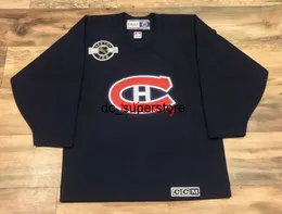 Tanie Niestandardowe Kanadyjczycy Montreal Vintage 90. CCM Center Ice Hockey Jersey Stitch Dodaj dowolny numer Nazwa Mężczyźni Kid Koszulki Hockey XS-5XL