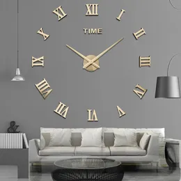 Offerta speciale 3d grande specchio acrilico da parete orologio al quarzo orologi still life adesivi moderni per la decorazione della casa