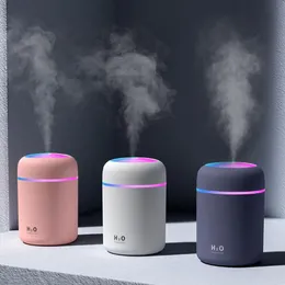 3pcs Portable 300ml Humidifier USB Ultrasonic Dazzle Cup Aroma Diffuser Cool Mist Maker Air Purifier Romantic Light Moisturizing Tools Essential Oils Diffusers