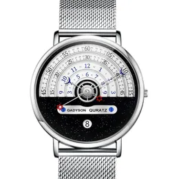 Armbanduhren Herrenuhr Auto Datum Edelstahl Quarz für Männer Sport Analog Montre Homme Reloj Hombre