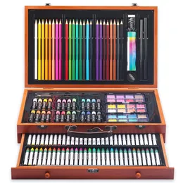 142 PCS Painting Matita Set Multi Color Legno Schizzo colorato Disegno a matita Matita Matita Forniture per Principiante Disegno Set di cancelleria