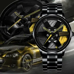 Meibo Fashion Sport Men's Watch 2021新しいステンレススチールクォーツ腕時計の男性のクールな時計ギフトブラックReloj Hombre G1022