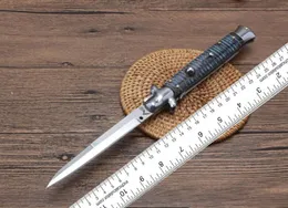 11 Inch Italian Mafia Automatic Folding Knife Imitation Mammoth Tusk Handle camping outdoor tool
