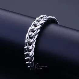 Link Mens Cuba On Hand Stainless Steel Hip Hop Charm Gifts For Male Accessories Bracelet Jewelry 2022Link Chain