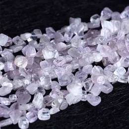 割引全天然純正紫色のピンクKunzite Spodumene Nuggetルースビーズフォーム8-10mmフィットジュエリー15 "05345