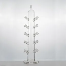 Bong in vetro dalla forma unica Narghilè trasparenti Tubi dell'acqua alti 19" e spessi 5 mm 15 14 mm Giunti femmina per olio Dab Rigs