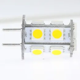 Dimmable LED G6.35 GY6.35 Iluminação da lâmpada 13LED 5050 SMD AC / DC 24V 2.5W Branco Quente branco