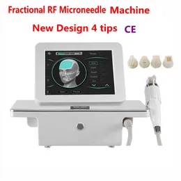 2021 Ny design 4 tips Fraktionell RF Microneedle Machine Face Care Gold Skin Acne Scar Stretch Mark Avlägsnande Behandling Skönhetsmaskin