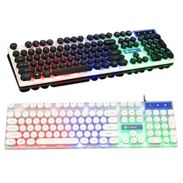 Gaming Keyboard Imitation Mechanical And Mouse USB 104 Keycaps Russian Gamer With Backlight Key Board1