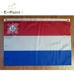Flaga Merchant Niezależnego Państwa Chorwacji 3 * 5 stóp (90 cm * 150 cm) poliester flaga Transparent Dekoracja latający domowy ogród flaga świąteczny