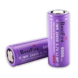 本物のベストファイヤーIMR 26650 6000Mah 60A 3.7Vバッテリー充電式リチウム電池100％純正