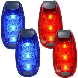 Nödlampor 4st Safety LED -lampan för löpare cyklar hundar barn båtar blinkar/varnar strobe hög synlighetsklipp som körs