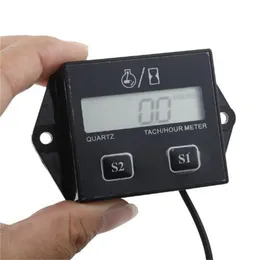 Motorcycle Digital Tachometer Motor Boat Engine Electronic Tachometer Built in Battery Tach Hour Meter LCD Display