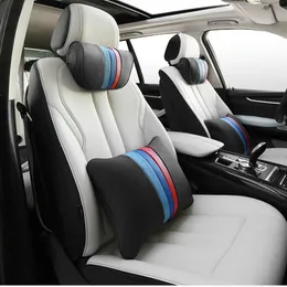 Seat Cushions Nappa Leather For M Car Headrest Neck Pillow Rear Cover Vehicular Accessories