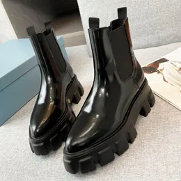 kvinnor martin stövlar kvinnors höst vinterplattform ankel booties designer lyxiga damer tjock botten halv bootis storlek 35-41