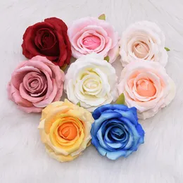 Dekoracyjne kwiaty wieńce 5pcs/10pcs 10 cm sztuczna różowa jedwabna głowice kwiatowe wystrój domu