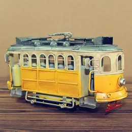 Diecast Model Arabalar Retro Tinplate Tren Oyuncak El Yapımı Süs Yaratıcı Ev Mobilyaları Fotoğrafçılık Sahibi Çocuk için Hediye Toplama