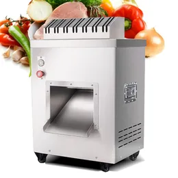 2021 Commercial Meat Slicer Rostfritt stål Fullautomatisk 2200W Shred Slicer Dicing Machine Electric Vegetable Cutter Kinder