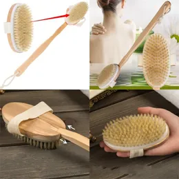 2021 Handle Total Length Size 40cm 15.74" Bristles Bathroom Brush Long Handles Separable Massage Cleaning Scrub Shower Room Clean Tools DHL