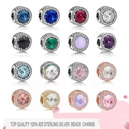 925 Sterling Silver Glass Beads Cat's Eye Series Charms for Women DIY Biżuteria Dopasowanie Fit Pandora Bransoletka