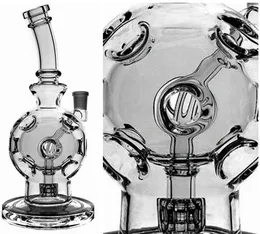 9 인치 Facebook Hockahs Exosphere 흡연 워터 파이프 FTK Glass Bongs Matrix PERC GLASSS 리실러 오일 리그 grab egg gab 장비 14mm 조인트