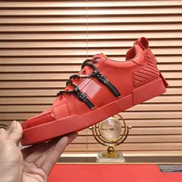 2023 Desi Portofino Sneakers Designer Chaussures De Luxe Chaussures Pour Hommes Baskets À Plateforme Rouge Noir Blanc Baskets En Cuir De Veau Taille 38-45
