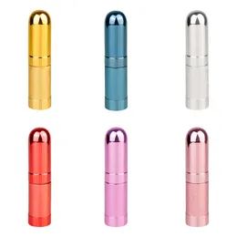 6ml mini Bullet Perfume Bottle Spray Aluminum Tube Empty Bottle Cosmetic Dispenser Portable Small Bottle XY285