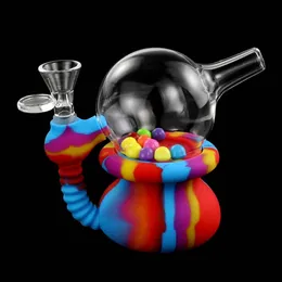 Acessórios para fumar Cachimbo de água com design exclusivo, mármores, cachimbo de água com tigela de vidro Dab Rig