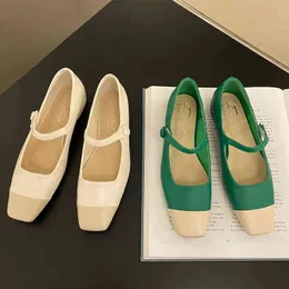 Dress Shoes Zapatos planos Mary Janes para Mujer sandalias gruesas deportivas Lolita calzado informal caminar poco profundos 220303