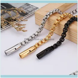 Chains Necklaces & Pendants Jewelryhigh Quality Huge Heavy Stainless Steel Fashion Square Rolo Chain Necklace 6Mm 26 77G Mens Jewelry Cool D