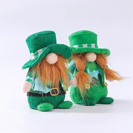 St Patrick's Day Gnomes Party Plush Decoration Aless Irish Festival Festival Home Office Ozdoby Dzieci Pluszowe Lalki