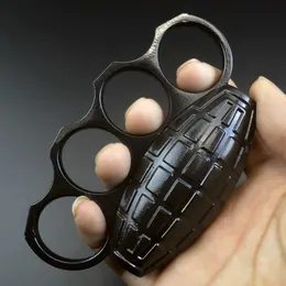 Muskmelon Grenade Shape Hand Clasp Fist Iron Four Finger Tiger Boxing Ring with Car Equipment Brace Defense NBAO