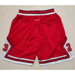 2021-2022 shorts 23# bolsos vermelhos de cabra shorts de basquete