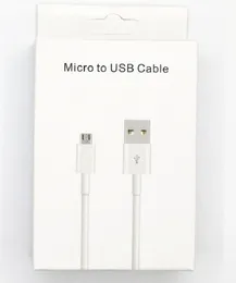 OEM Micro USB-typ C-kablar 2A Laddning Data Kabel Typ-C Adapter Laddare till Samsung S7 S8 S10 LG G5 HUAWEI Xiaomi Mobile Android-telefon med detaljhandelspaket