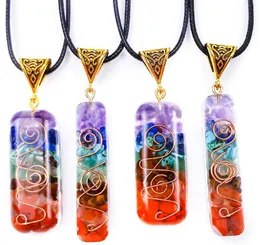 Orgone Energy Orgo Energi Hänge Spirit Arcade Crystal Semi Gem Sten Meditation Sju Chakra Hängande Handikraft Party Favor EEB5518